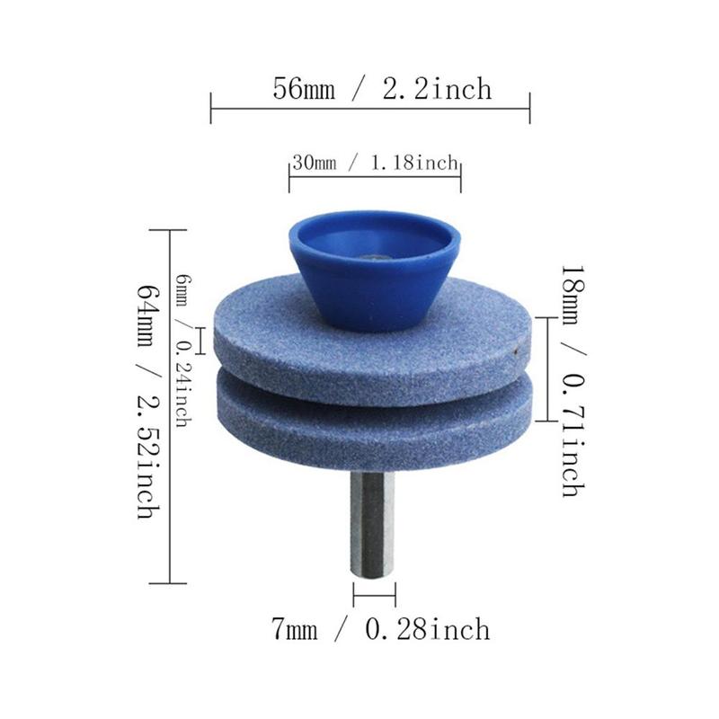 Lawn Mower Blade Sharpener, Grindstone for Any Power/Hand Drill, Universal Wear Resistant Lawn Mower Blade Sharpener, Garden Tool Accessories for Lawn Mower 1