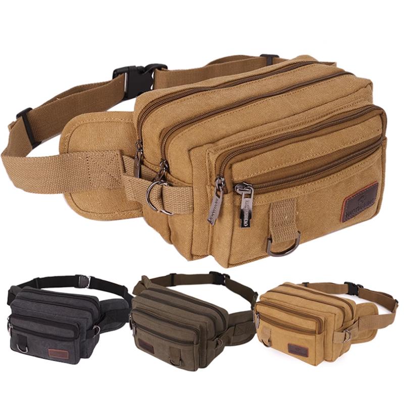 Túi Đeo Bụng Nam Vải Bố Tiện Dụng Thời Trang size 20cm