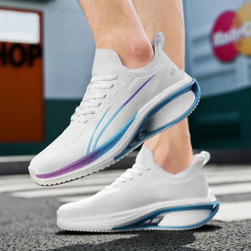 Personalize tênis esportivos casuais da moda masculina com design de placa de carbono, sola oca, tênis de corrida e caminhada para mulheres, treinamento de corredor_voghion.com