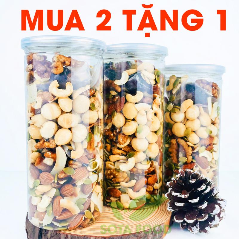 [MUA 2 TẶNG 1] Granola siêu hạt ăn sáng, eat clean, healthy food - tổng 3 hộp 1,5kg Thức Ăn Hạt Ngũ Cốc