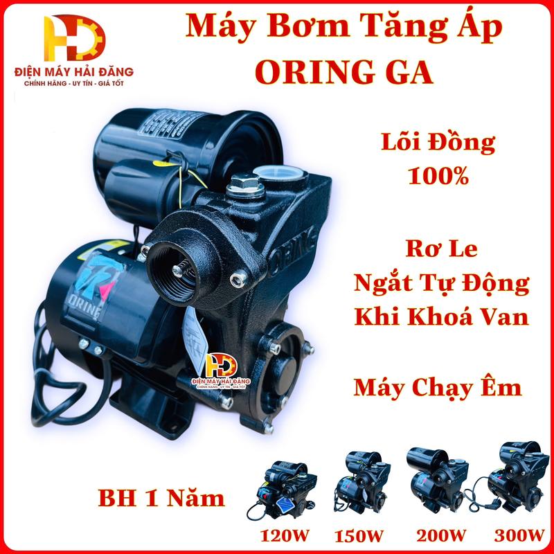 Máy bơm tăng áp ORING,Role Ngắt Tự Động.Tăng áp lực nước cùng lúc cho nhiều thiết bị trong gia đình BH 1 Năm