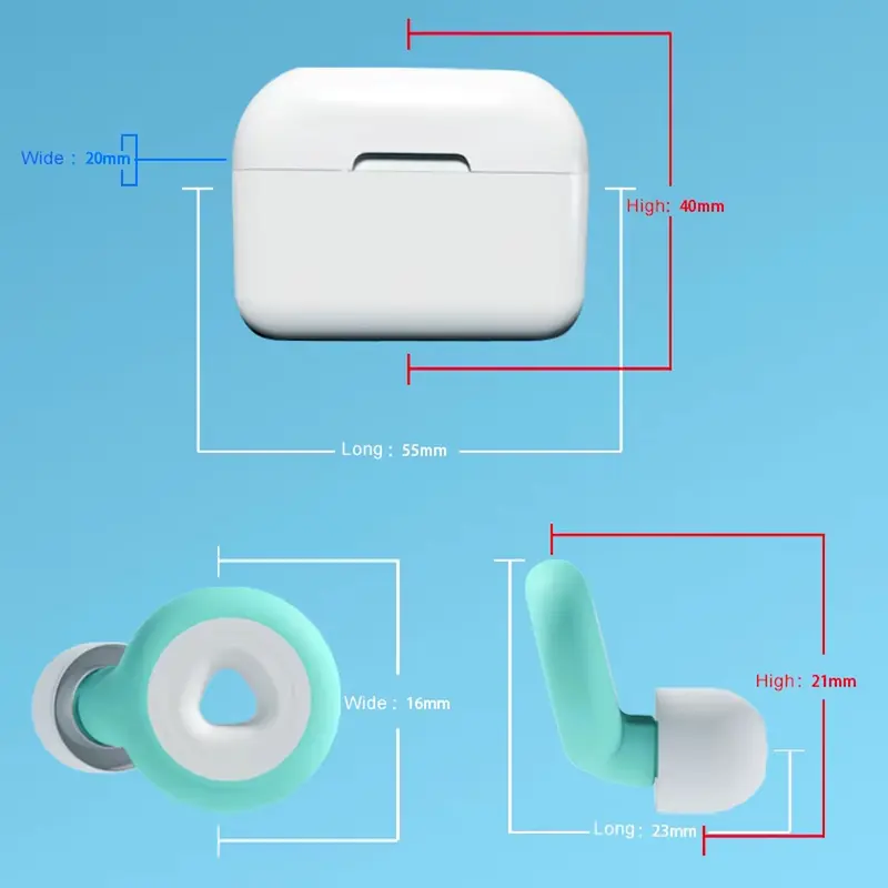 MERALL Penutup Telinga Earplug 3 Layer Noise Reduction Waterproof - M3 7