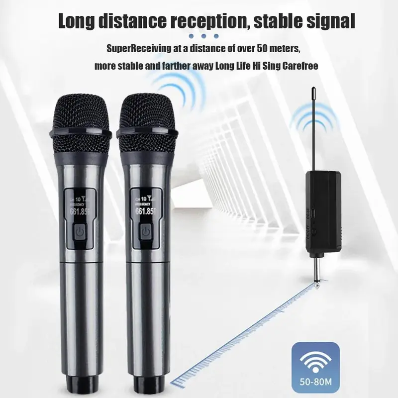 2025 khuyến mãi-Bộ Micro Không Dây Karaoke 108 Hoạt Động Với Tất Cả Các Loa, Bộ Khuếch Đại, Âm Thanh Kỹ Thuật Số 3