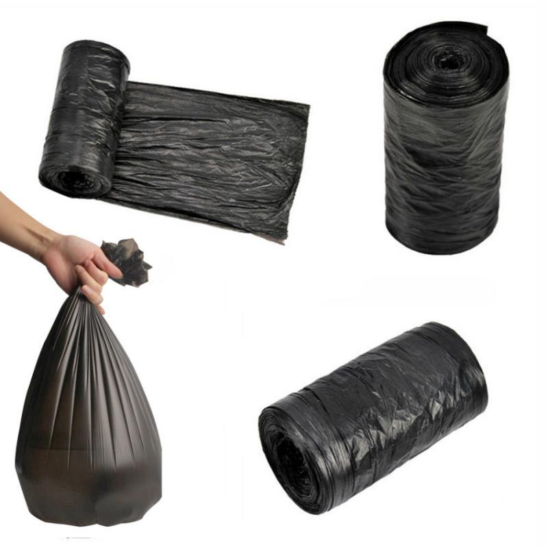 Túi Đựng Rác, Màu Đen, 1 Cuộn / 50 Chiếc, Dùng Làm Túi Rác Vệ Sinh Nhà Vệ Sinh, 50x60cm, K2U8 4