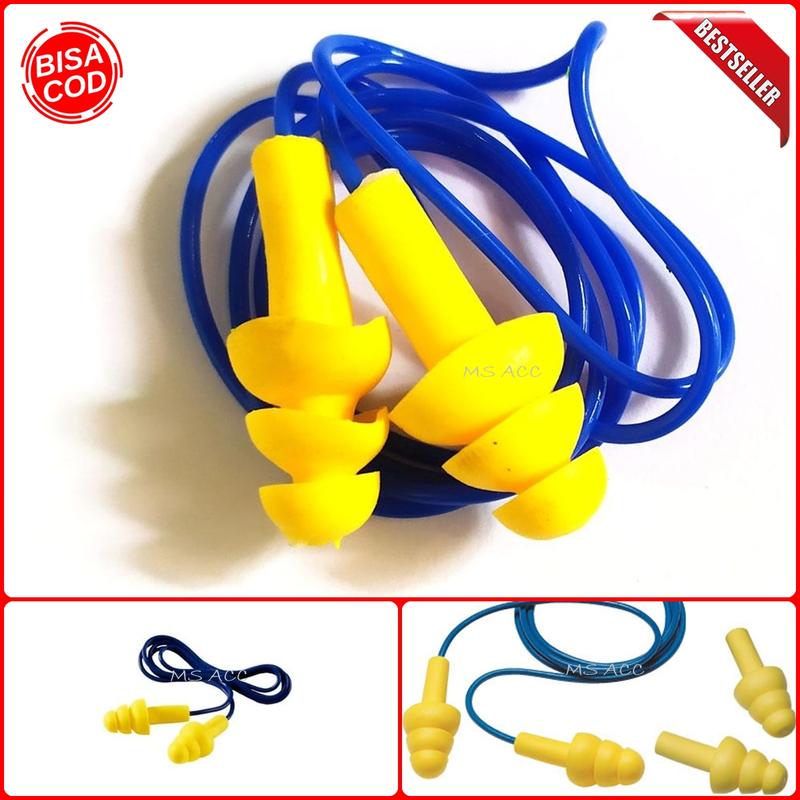 Penutup Pelindung Telinga Anti Bising Berisik Bahan Silikon Ear Plug Safety Earplug Multifungsi Serbaguna Untuk Tidur Kerja Naik Pesawat Istirahat Aman Digunakan Dapat Digunakan Kembali Lembut MS ACC 0