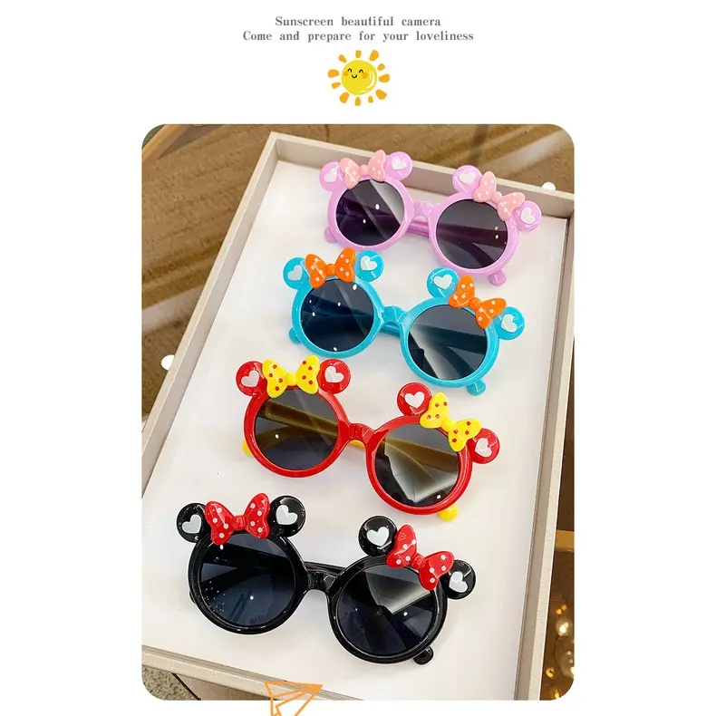 Caramel - Kacamata Anak Perempuan Kecil Bulat Motif Kartun Lucu Imut Aksesoris Fashion New Trend 4