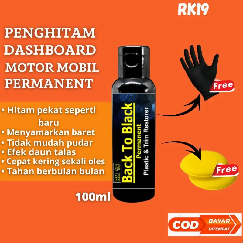 RK19 Back To Black - Penghitam Body Kendaraan & Mobil, Penghitam Body Trim & Plastik Restorer - Paint, Car