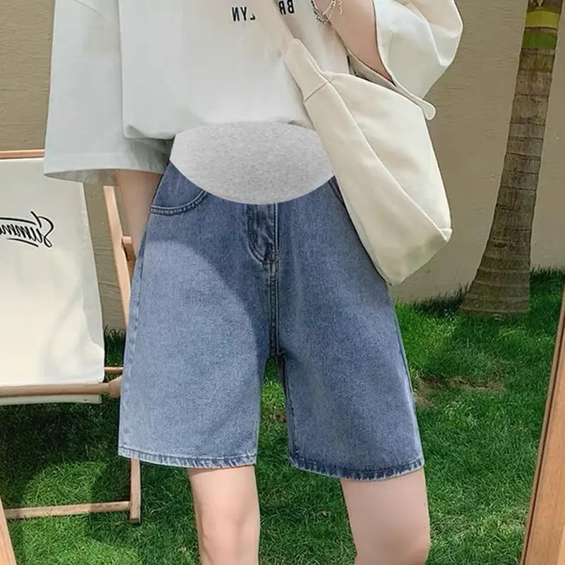 Quần lửng bầu jeans trên gối sành điệu S4 -4 màu lựa chọn cho mẹ bầu Váy Bầu Đầm Bầu