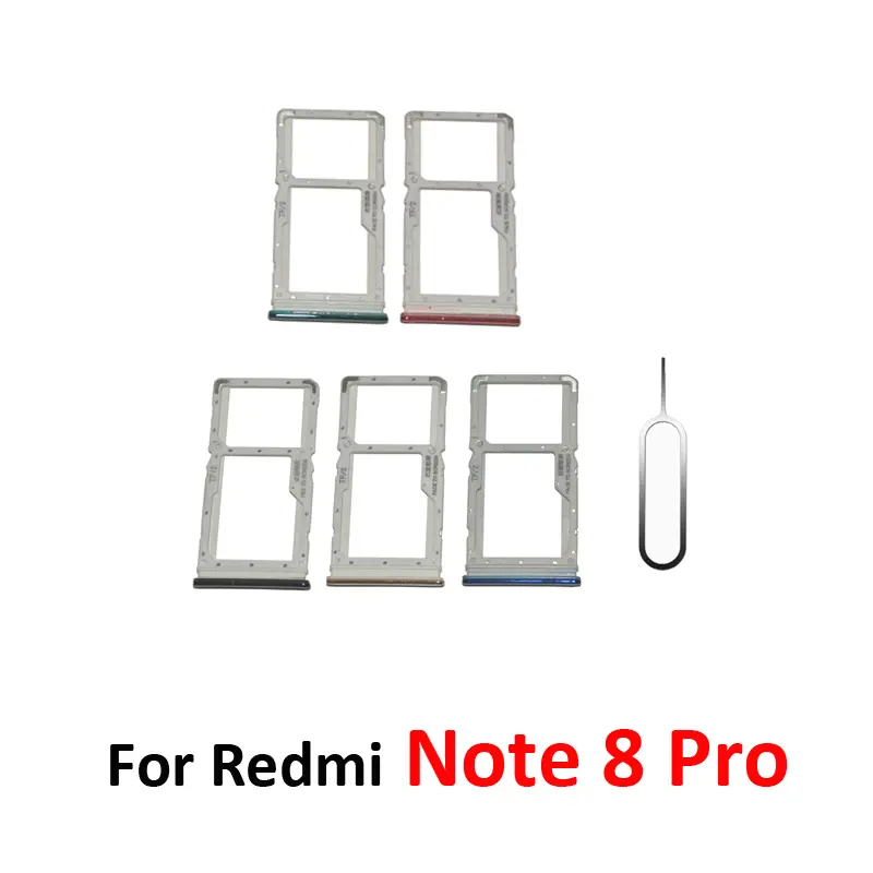 Sim Card Holder For Xiaomi Redmi Note 8 Pro Original Mobile Phone New Micro SD Card Tray Adapter Slot + Tools