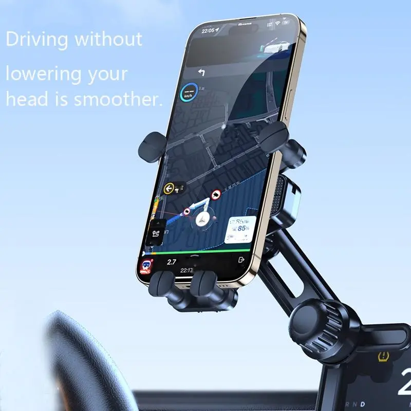 Car Phone Holder, Gravity Car Phone Holder, Central Control Navigation Screen Display Clip, Suitable for Car Screen Notebook Computer, Compatible with Most iPhone, Android & Smart Phones 3