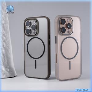 Ốp Điện Thoại Từ Tính, Trong Suốt, Viền Mềm, Dành Cho iPhone 16, 13, 12, 11, 14, 15 Pro Max, 16ProMax, 16Plus, Ốp Cứng, Chống Sốc, Tương Thích Với MagSafe