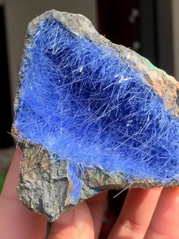 Unique Blue Copper Ore Specimen Quartz, Natural Crystal Decoration, Home Decoration & Collection, Ideal Gift for Holiday 2