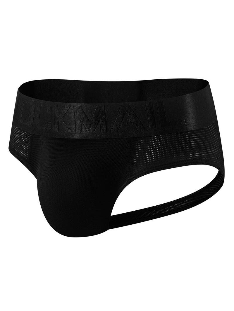 Product Introduction of LGBTQ+ Men's Casual Cut Out Drop Waist Boxer Brief, 1 Piece Breathable Cozy Mesh Underwear for Daily Wear, Men's Underwear for All Seasons, Comfortable Soft Basic Plain Menswear, Undergarments 4