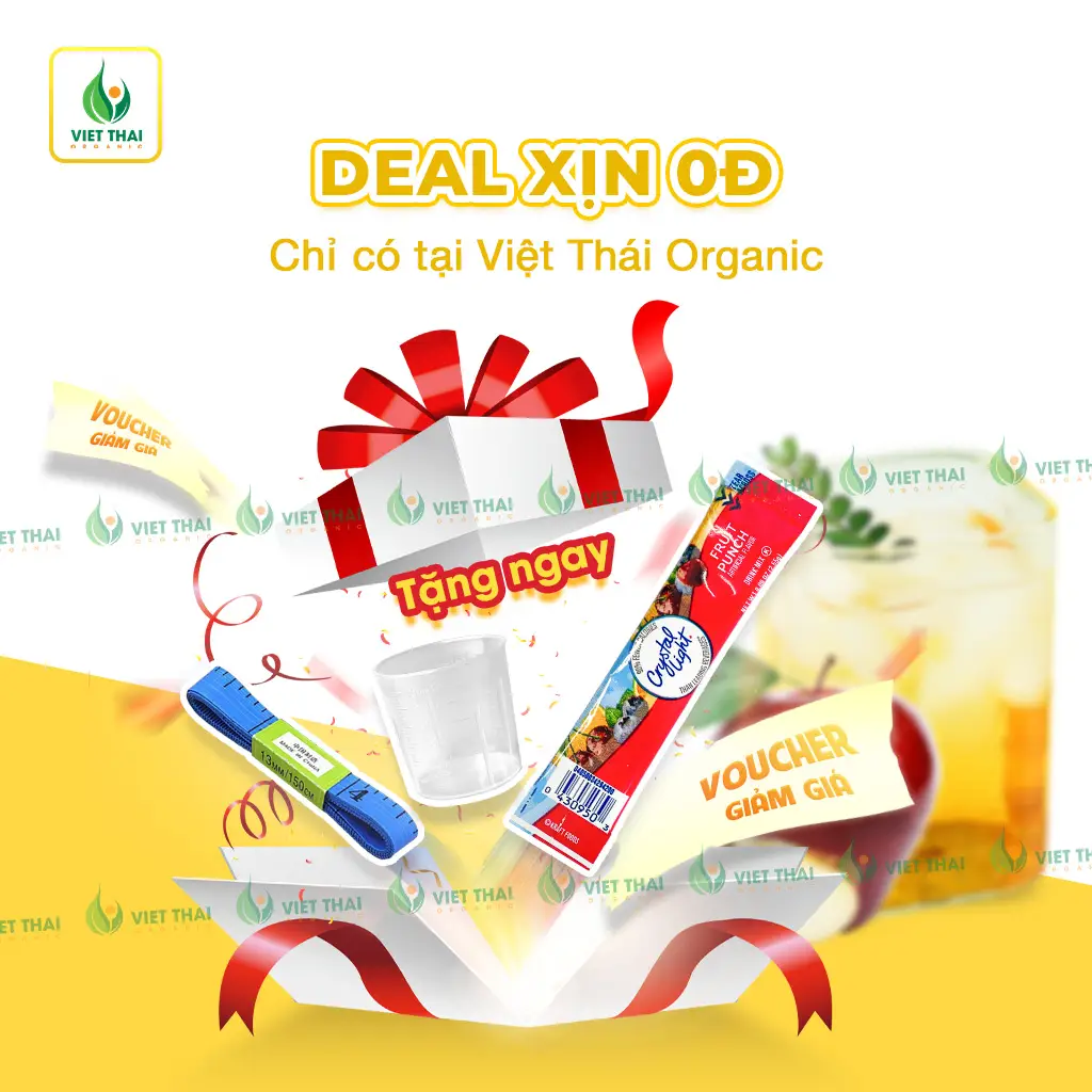 [Hàng Tặng Không Bán] Quà Tặng Xịn - Deal Hot Mix Cùng Giấm Táo Siêu Ngon Chỉ Có Tại Việt Thái Organic