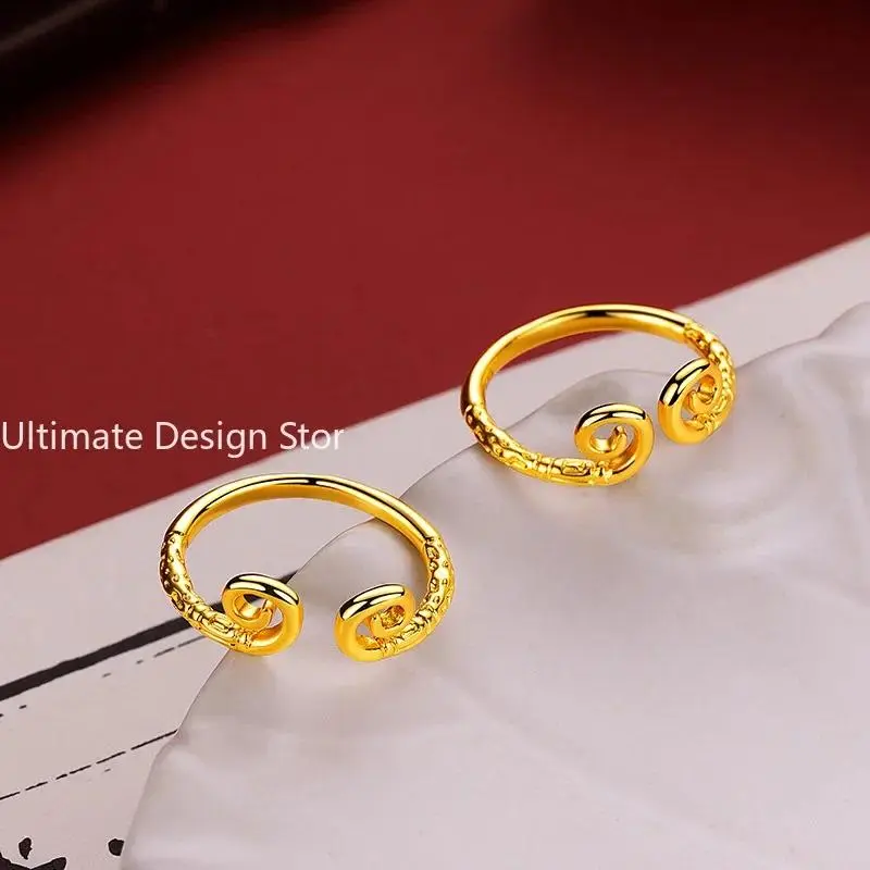Love Gold Rings for Women 24K Gold Plated Ring Monkey King Ring Birthday Anniversary Engagement Ring Jewelry Gift old money engagement ring