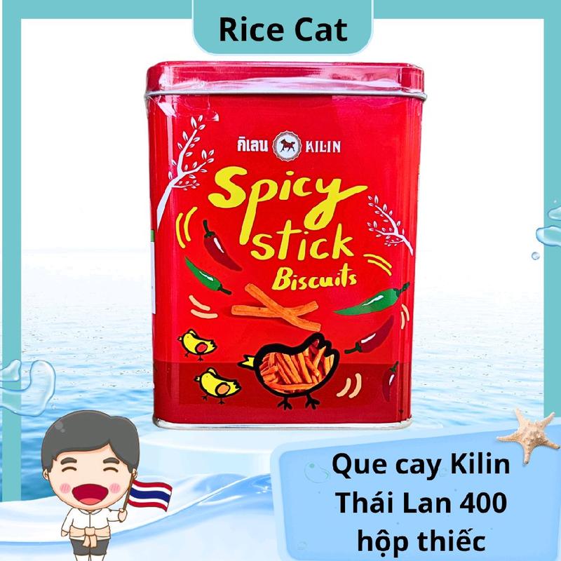 Snack Bánh Que Thái Lan Kilin Hộp Thiếc 400g Bim Bim Que Cay Ăn Vặt