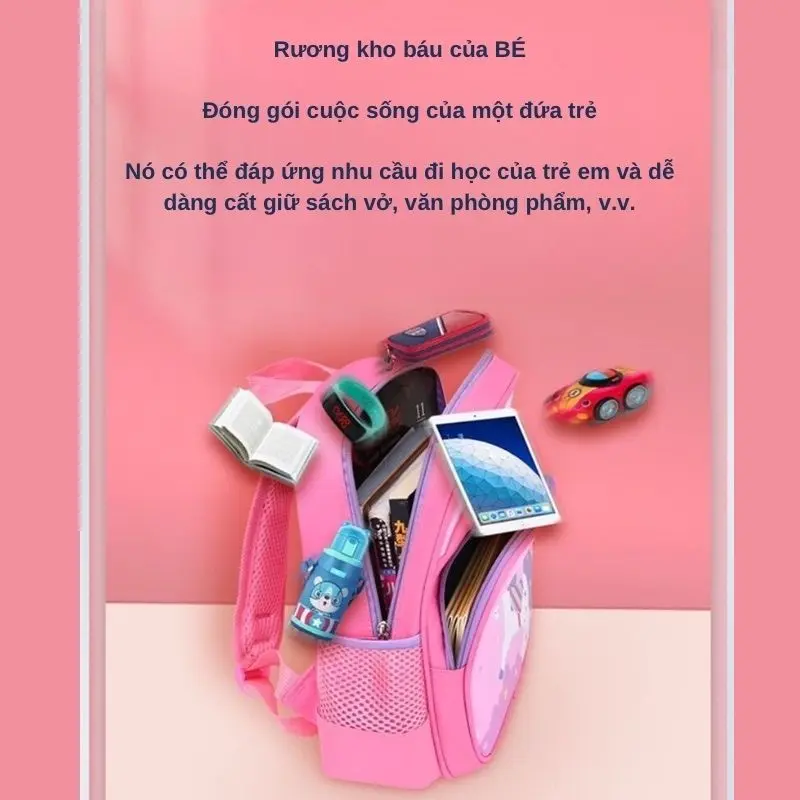 (Sẵn HCM) Tổng hợp các mẫu balo thỏ cho bé gái, balo mầm non dễ thương, cặp đi học chống gù lưng chống thấm nước cho bé 8