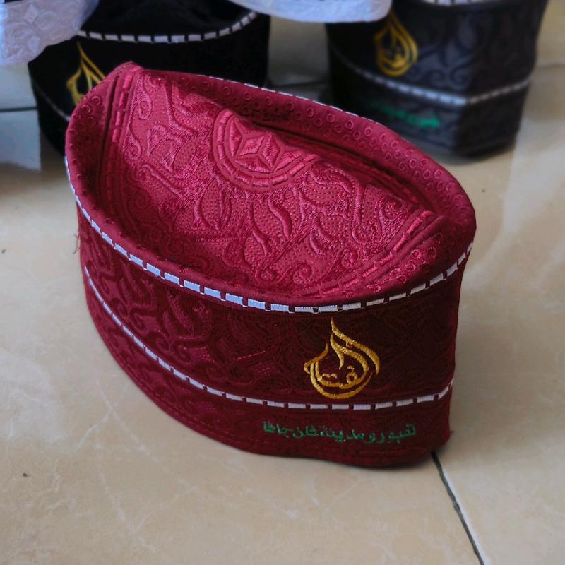 Peci Oman BANGLADESH LOGO AL-FATAH TERMURAH(POLOS NON LOGO) Muslim Kopiah Songkok 2