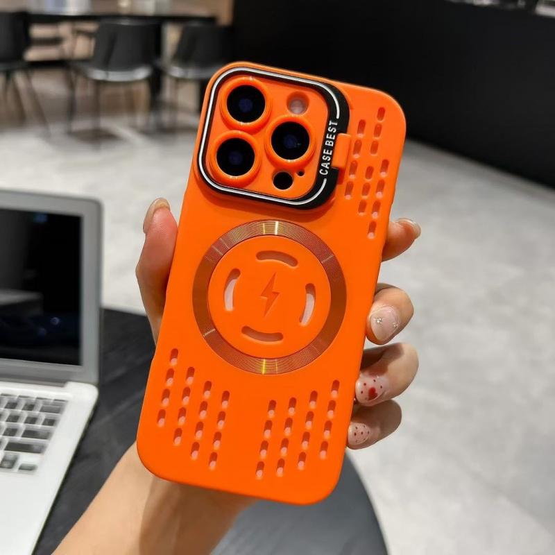 Ốp Điện Thoại Di Động Từ Tính, Thoáng Khí Và tản nhiệt, Ốp Vỏ Bảo Vệ Chống Sốc Và Chống Sốc, Chất Liệu Mềm, Thích Hợp Cho iPhone 16, 15, 14, 13, 12, 11promax Và 16, 15, 14plus