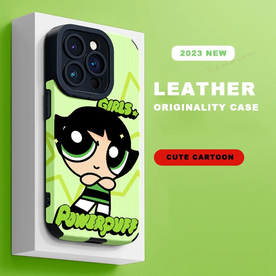 Cute Cartoon Leather Phone Case for Iphone 11 12 13 14 Pro Max 15pro 7 8 plus X 11pro 14pro 13pro Xs Max 2022 Case Cover Anti-Fall16promax 16pro 16plus 16