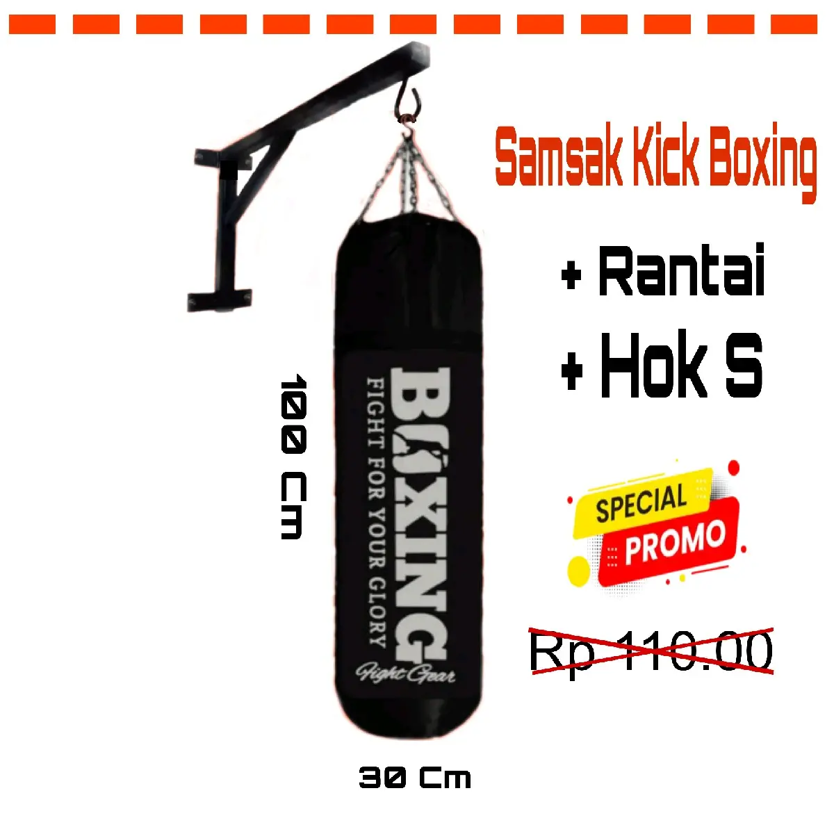 samsak Beladiri Tinju MMA Muaythai 100CM Tanpa - Isi SAMSAK Gantung Murah Berkualitas taekwondo Boxing 1 Original Silat