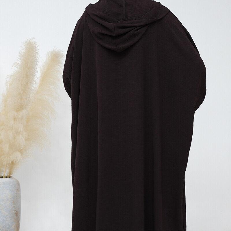 Product Introduction of Váy Hoodie Phụ Nữ Hồi Giáo, 1 Chiếc, Dài Tay Áo, Dáng Rộng Rãi, Áo Choàng Maxi, Abaya, Áo Jilbab 30
