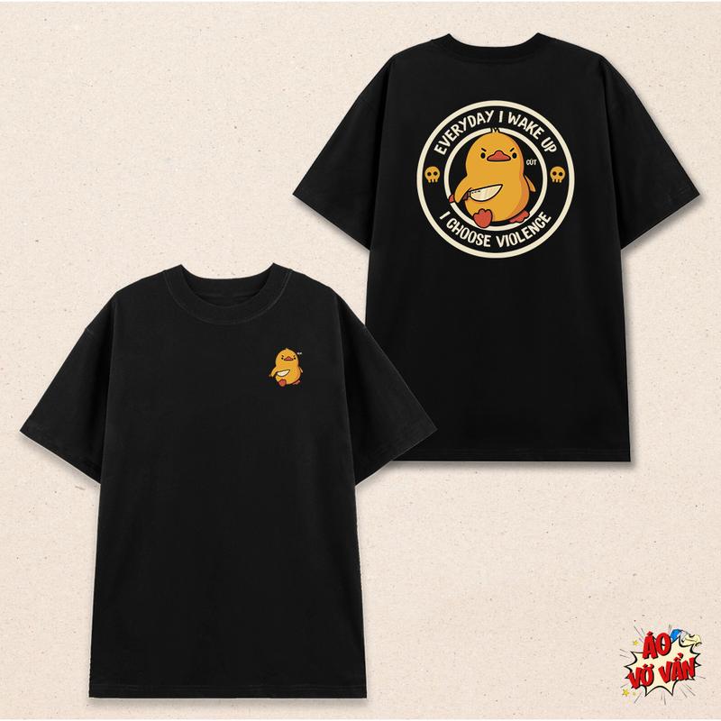 Product Introduction of Áo thun unisex local brand Vịt kute oách xà lách | Áo Vớ Vẩn | Cotton 250gsm 100% | Vịt 01 43