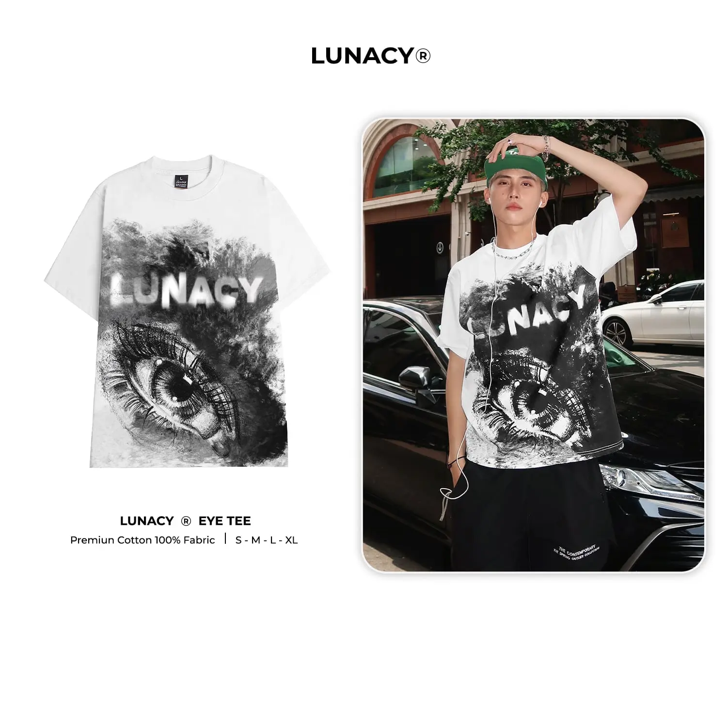Áo Thun Local Brand Eye Tee phông Unisex nam nữ Cotton oversize form rộng LUNACY