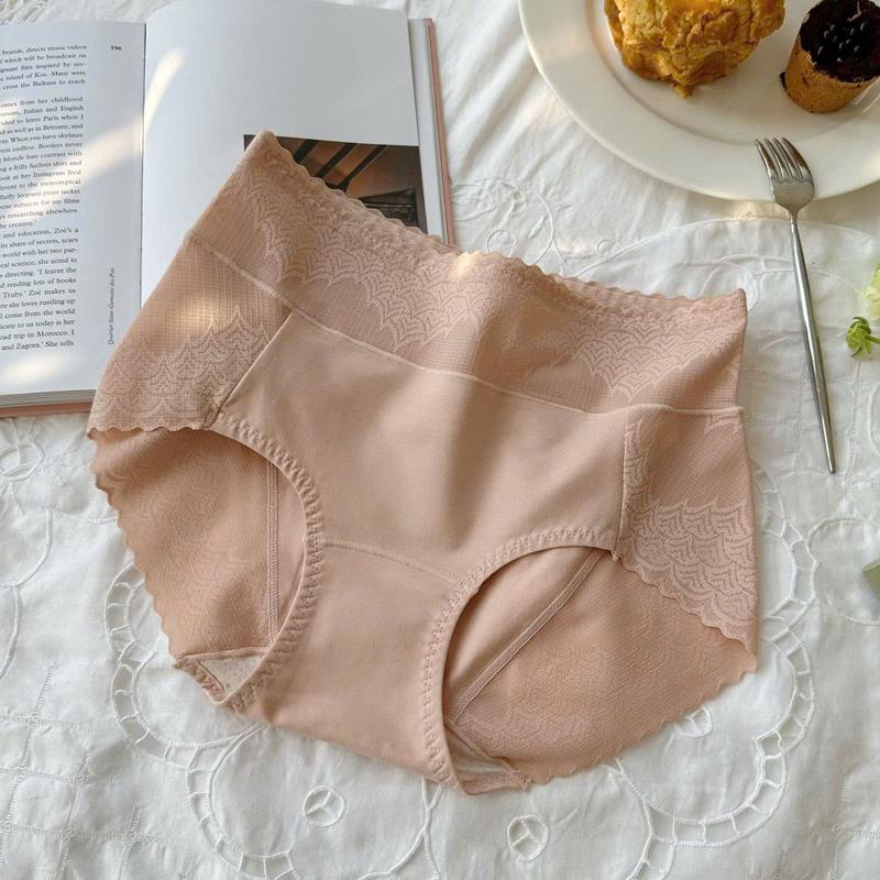 Set Quần Lót Cotton Cạp Cao Phối Ren Hông Q8218 Nữ - THỦY BIKINI Women 3