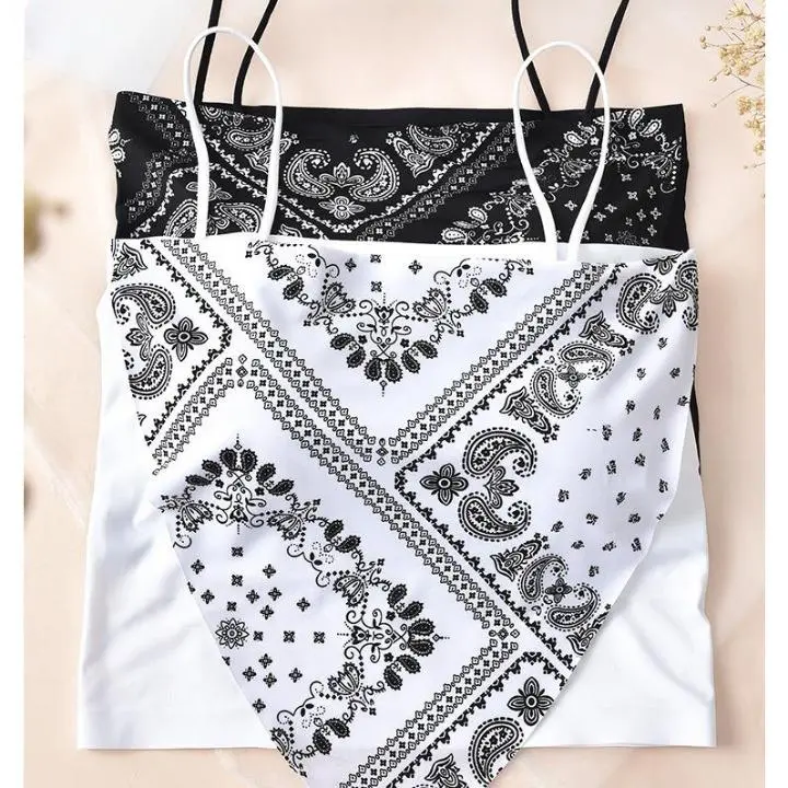 Istana - 1055 TankTop MIni Wanita Inner Croptop Segitiga Slayer Vest Tanktop motif Import ariel  tatum Fit Hitam 2