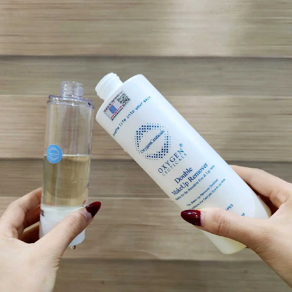Chiết 100 ml Dầu tẩy trang Double Makeup Remover Oxygen ceutical Dầu làm sạch Tất cả các loại da