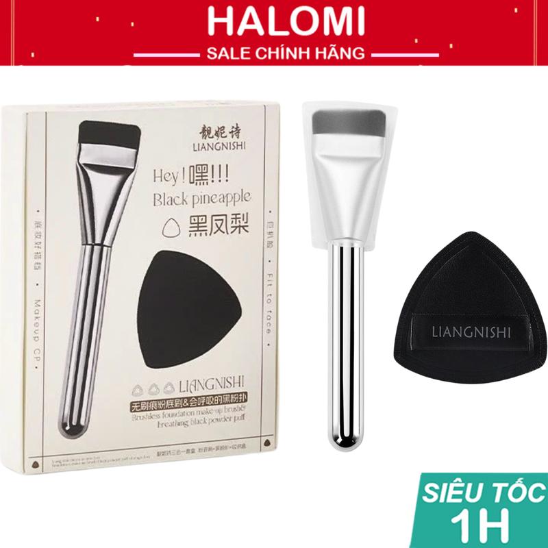 Set cọ mút tán kem nền Trang Điểm Nishi cao cấp cho lớp nền mịn mướt, mỏng nhẹ tự nhiên chuyên nghiệp HALOMI Cosmetic