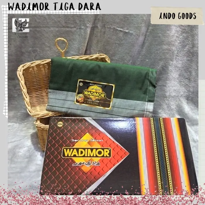 Sarung Tenun Katun ASLI Dewasa Wadimor dengan Motif Tiga Dara Muslim Kain 2