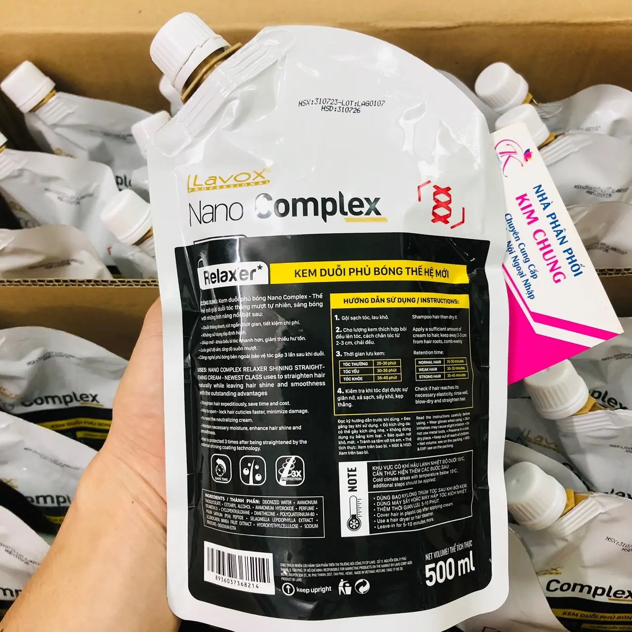 Thuốc Duỗi Phủ Bóng Thế Hệ Mới Lavox Nano Complex 1 Bước 500ml Nữ