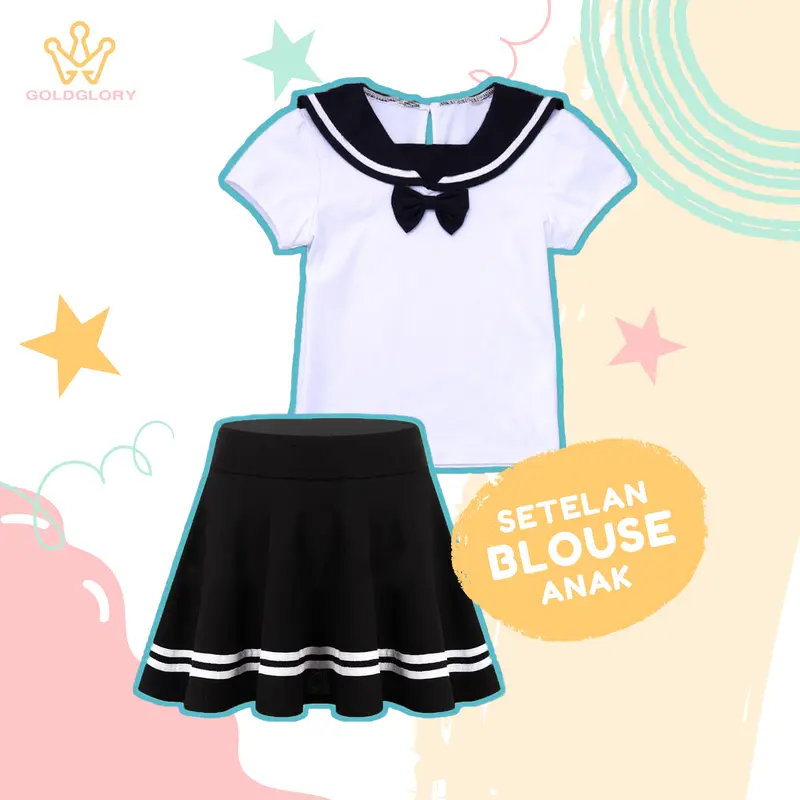 GOLDGLORY Baju Anak Set Jepang Stylish Seragam Sekolah 1