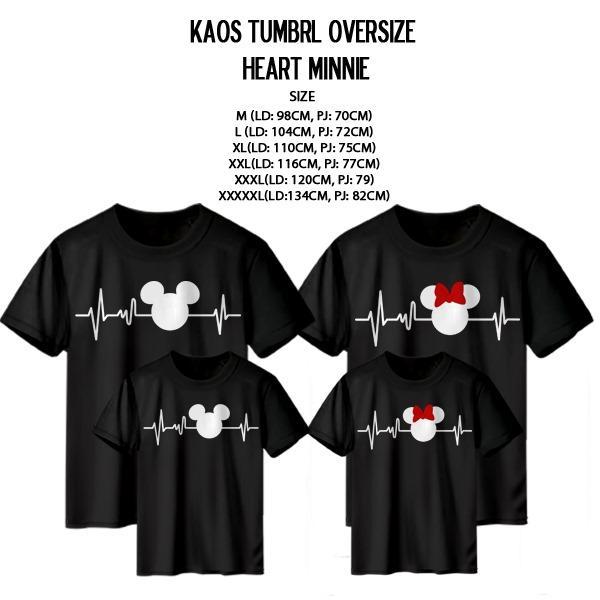 Kaos Couple Keluarga Kaos Family Ayah Ibu Anak Motif Heart Mickey Bahan Katun Combed 30s BY IMSTAR 5