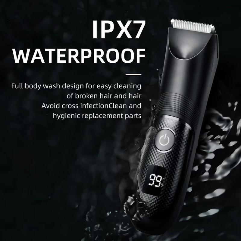 Waterproof Body & Manscaping Trimmer for Men, 1 Box Rechargeable Body Hair Shaver & Accessories, Hair Trimmer for Home & Travel 8