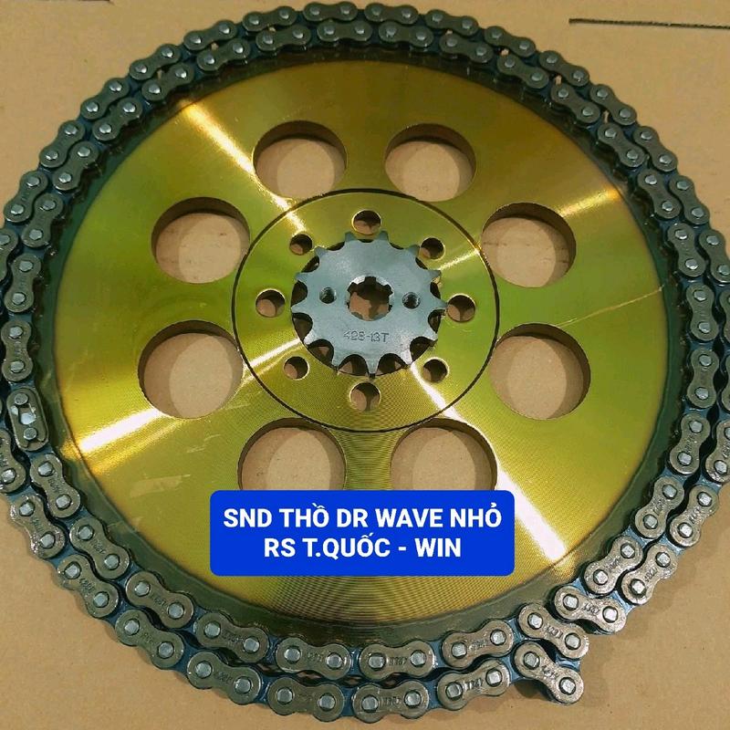 BỘ XÍCH NHÔNG ĐĨA THỒ XE DREAM WAVE NHỎ RS TRUNG QUỐC WIN100 - PHỤ TÙNG XE MÁY