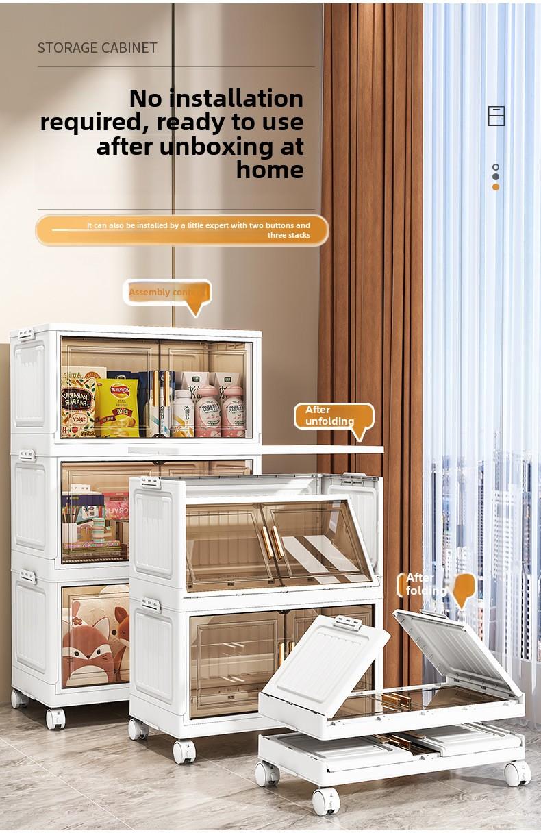 Product Introduction of 50-80 Wide Folding Storage Cabinet Plastic Bedroom Storage Box Organiser 3