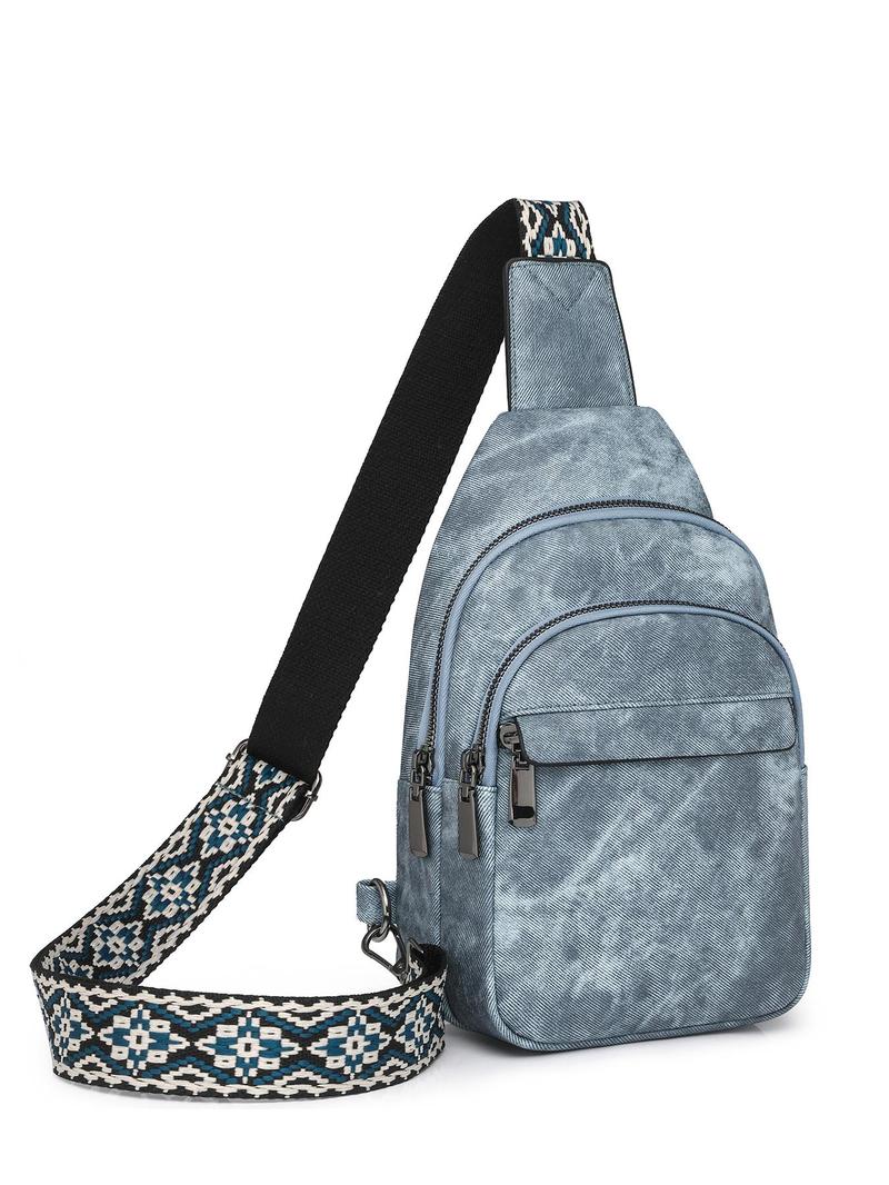 Product Introduction of Women's Bohemian Style Fanny Pack, Fashionable PU Leather Zipper Belt Bag for Daily Used, Casual Trendy Versatile High-quality Daily Pouch Bag 8