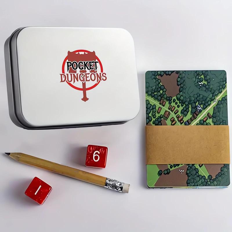 Product Introduction of Pocket Dragon & Dungeons Adventure Set, 1 Box Portable Role Playing Game, Simple Paper Role Playing Game, Lightweight Tabletop RPG Accessories 0