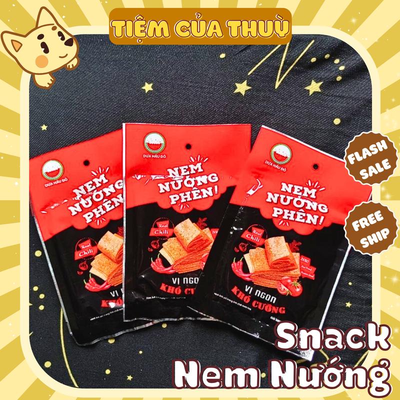 Bịch 30 Gói Nem Nướng Phên Snack Cay Cay Xé Miếng Nội Địa Bà Tuyết Diamond đồ ăn vặt