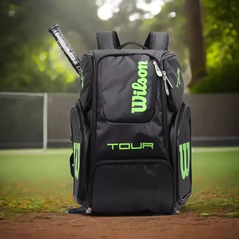 Túi Tennis, Wilson, Đựng 2 Vợt Tennis, Ba Lô Tennis, Cầm Tay Hàng Ngày, Túi Vợt Tòa, Dành Cho Nam Và Nữ, Ba Lô Thể Thao Padel