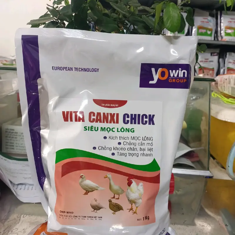 VITA CANXI CHICK 1 kg, kích lông, mượt lông, chống cắn mổ lông 0