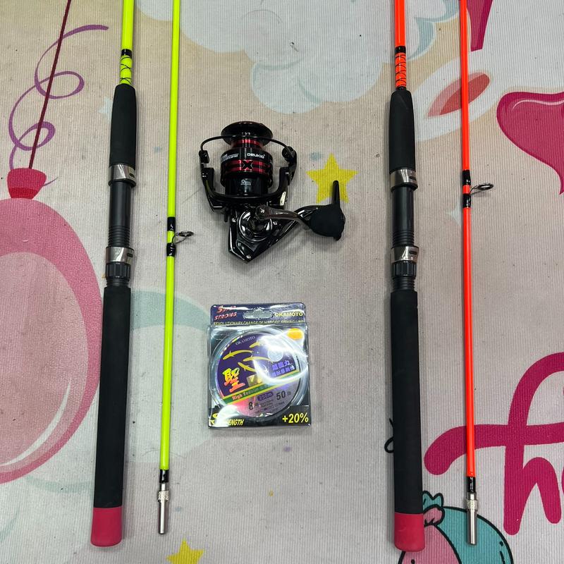 Combo Bộ Cần Câu Cá 2 Khúc Đặc Shymalo  Có Các Sai Từ  1m65, 1m8, 2m1, 2m4, 2m7 Kèm Máy và Cước Đi Câu