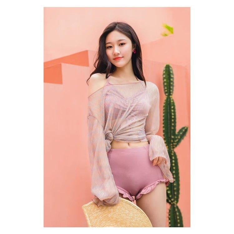 Product Introduction of Bộ đồ bơi hai món cho nữ Bộ ba món thời trang đi nghỉ mới mùa hè Bộ đồ bơi mùa xuân nước nóng gợi cảm dài tay ôm sát tôn dáng bảo thủ 26