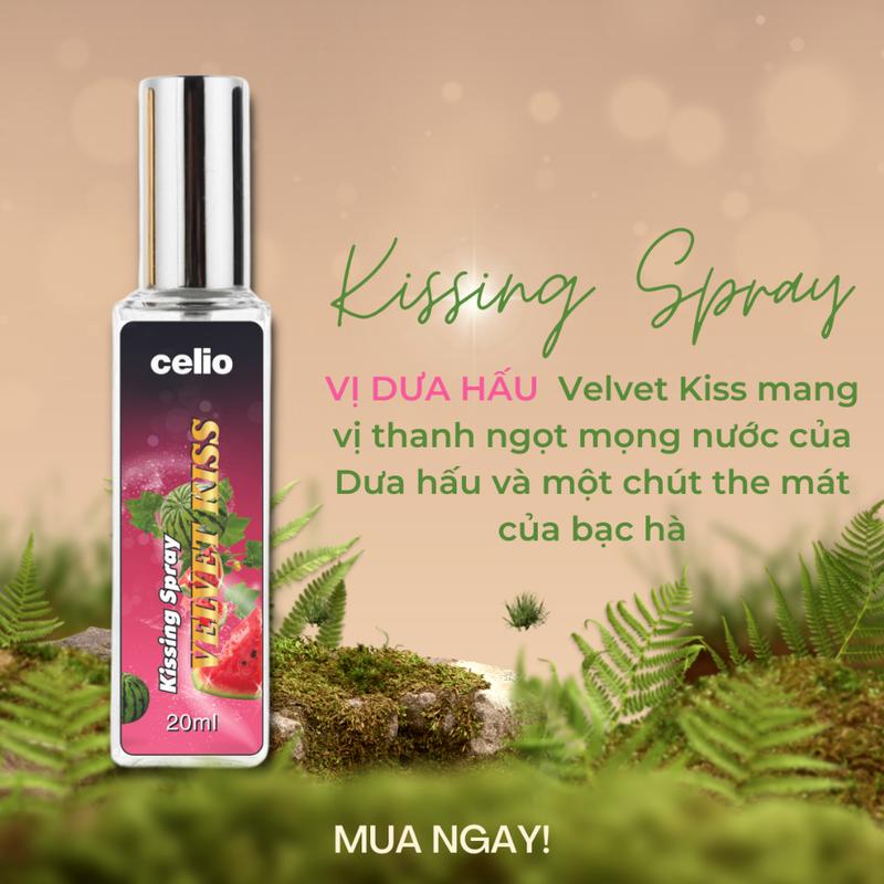 Xịt Thơm Miệng Love Spray Kissing Spray CELIO Hương Juicy Kiss vị Đào, vị Bạc Hà, Vị cafe bùng nổ nụ hôn nồng cháy Xịt Miệng Trà Nữ 2