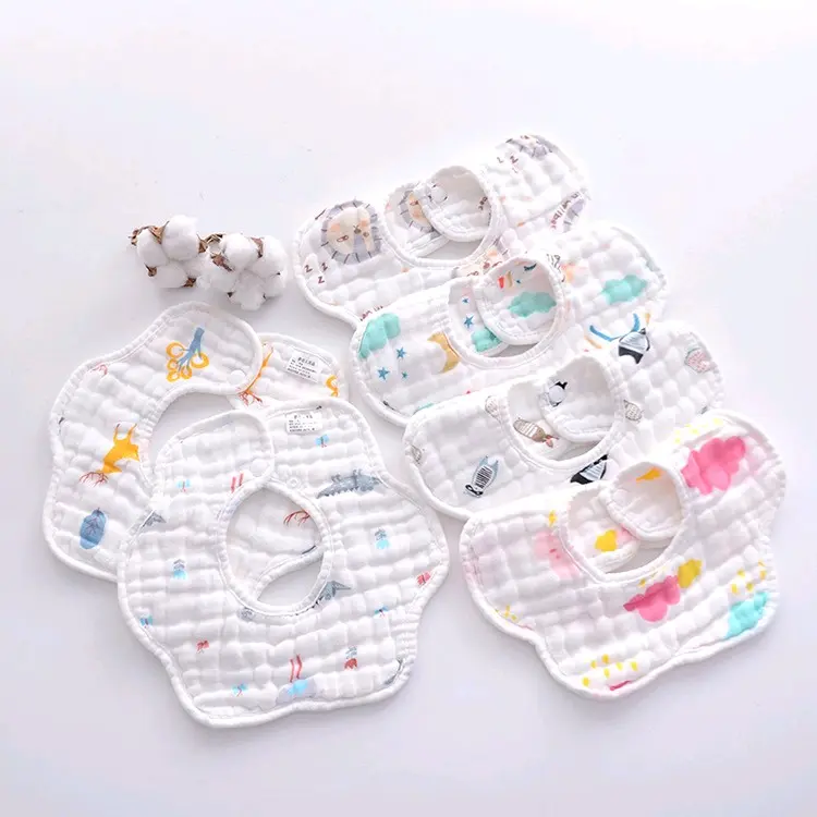 Bib Bayi Slabber 8 Lapis Bahan Kapas