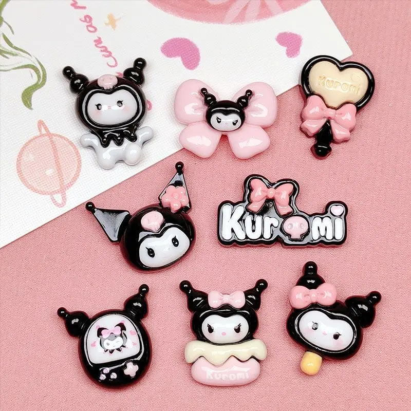 Trêu ghẹo Kuromi, Charm Giày 3D Hoạt Hình, Có Thể Tháo Rời, Màu Đen, Phụ Kiện Tự Làm, Charm Giày, Thiết Kế Hoa, Phát Hành Năm 2025 0