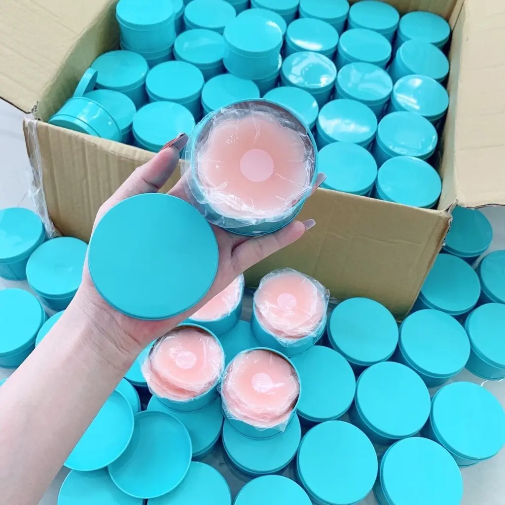 Hộp 10 Miếng Dán Ngực,Dán Ti,Hộp 5 Đôi Miếng Dán Ngực Silicon, Miếng Dán Nhũ Hoa Siêu Dính